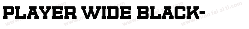 Player Wide Black字体转换